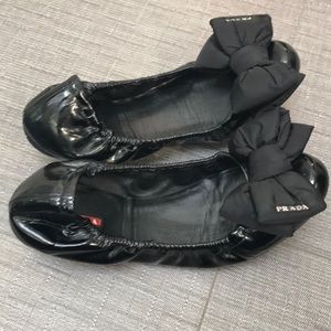 Prada bow flats